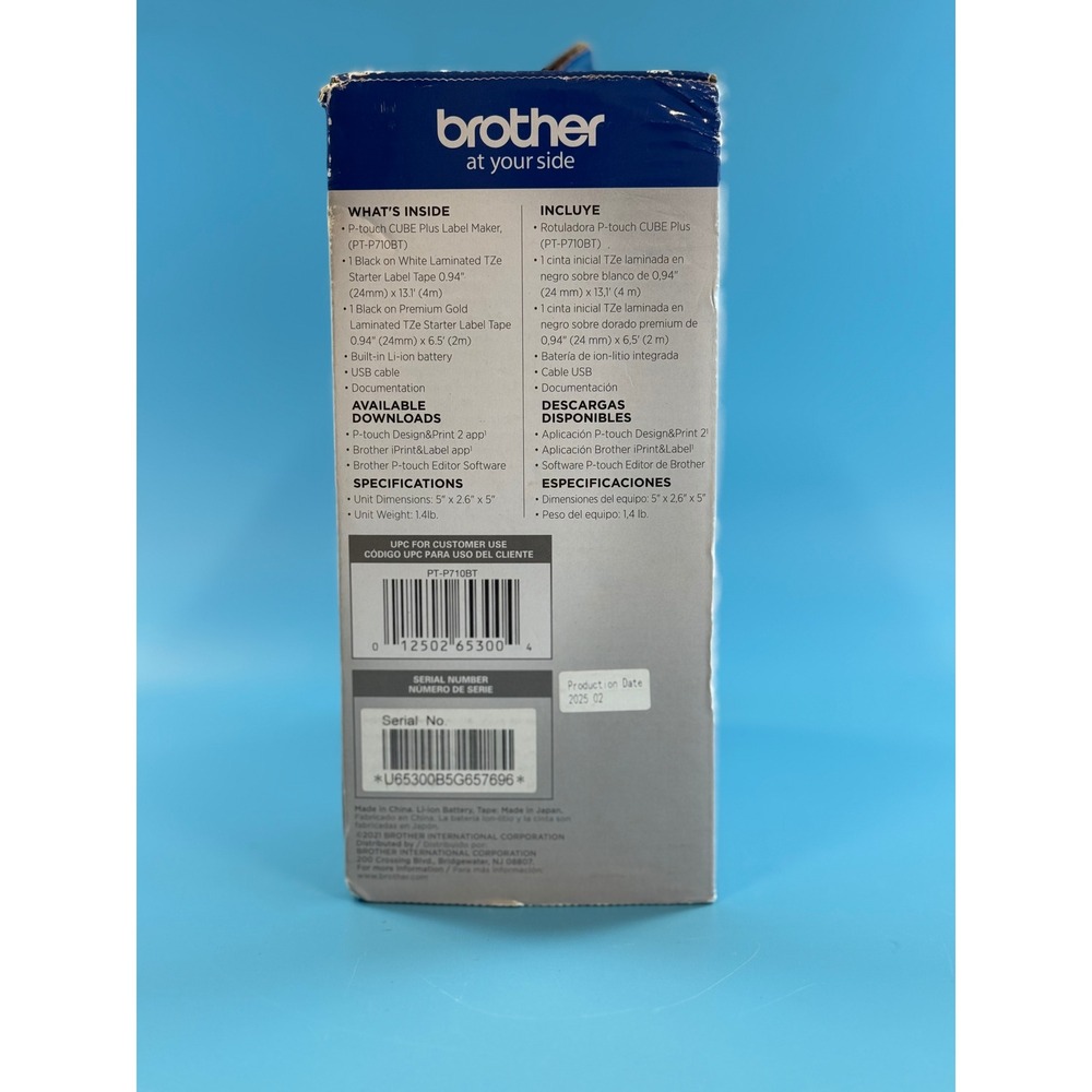 Brother P-Touch CUBE Plus PT-P710BT Bluetooth Label Maker New - Picture 4 of 6